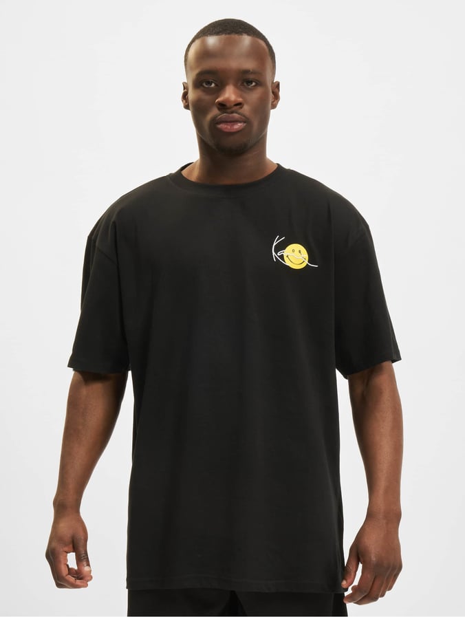 Karl Kani Ropa superiór / Camiseta Chest Signature Smiley Print en negro  902206