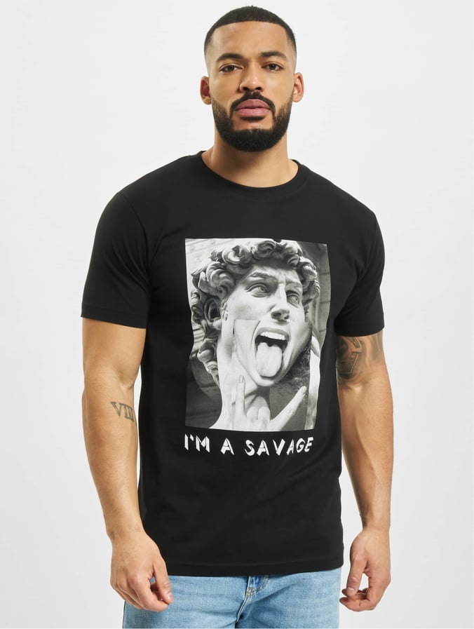 Mister Tee Ropa superiór Camiseta I´m A Savage negro