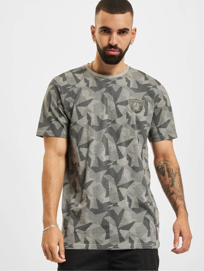 Las Vegas Raiders Geometric Grey Camo T-Shirt