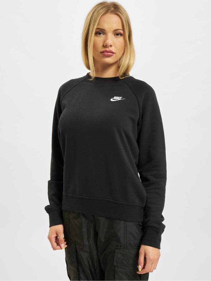 Enfadarse combinación Comparación Nike Damen Pullover Essential Crew Fleece in schwarz 684972