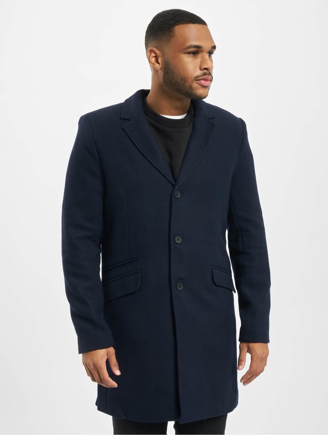 Only Sons Herren Mantel Onsjulian Solid Wool Coat Otw Noos In Blau 7735