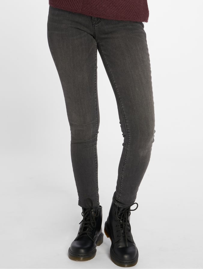 Only Damen Skinny Jeans Onlcarmen Regular In Grau 5809