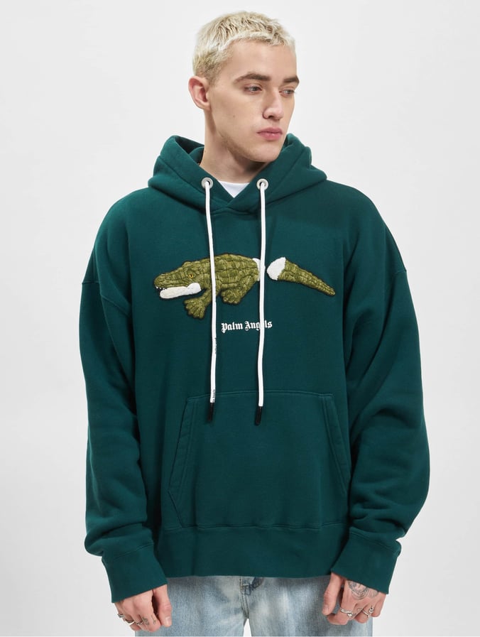 Palm Angels Overwear / Hoodie Croc in green 957435