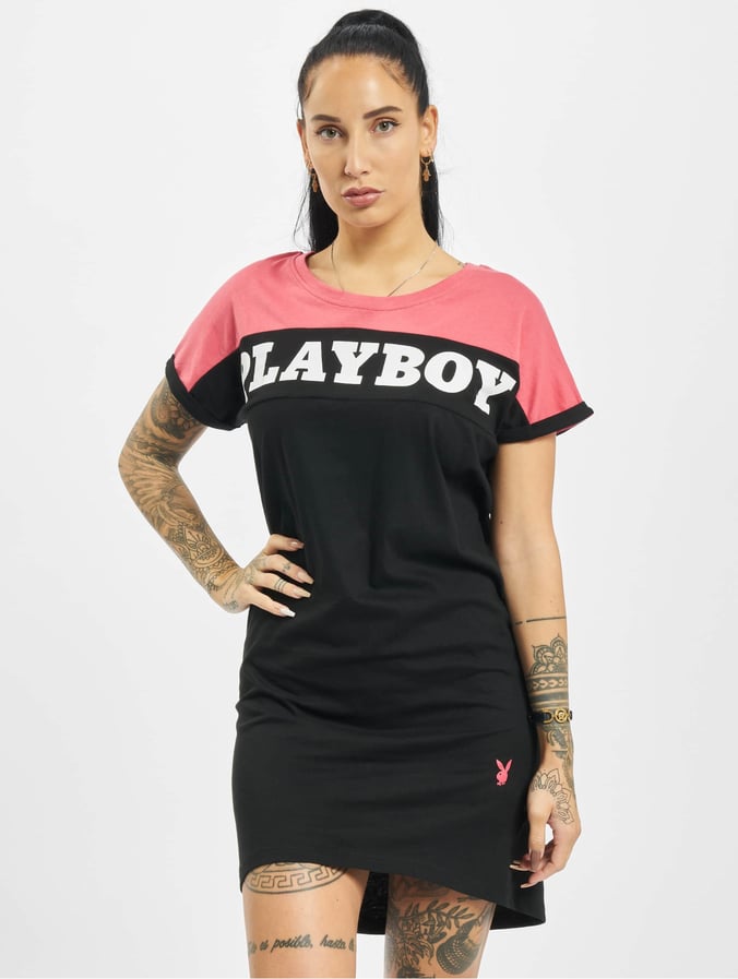 Playboy X Def Damen Kleid T Shirt In Schwarz