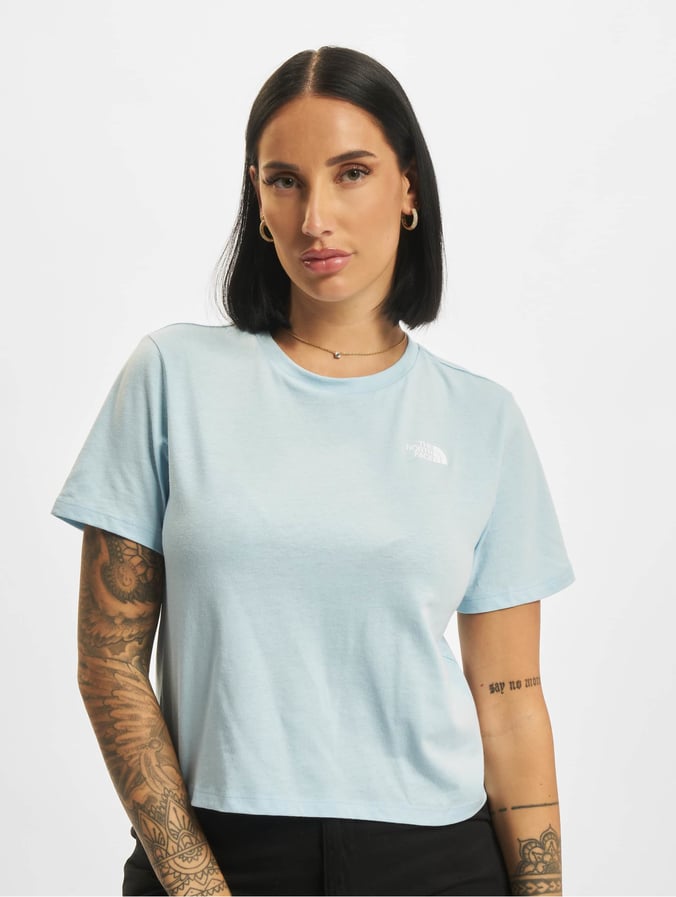 analyseren Verkoper overhemd The North Face bovenstuk / t-shirt Fndtion Cropped in blauw 889663