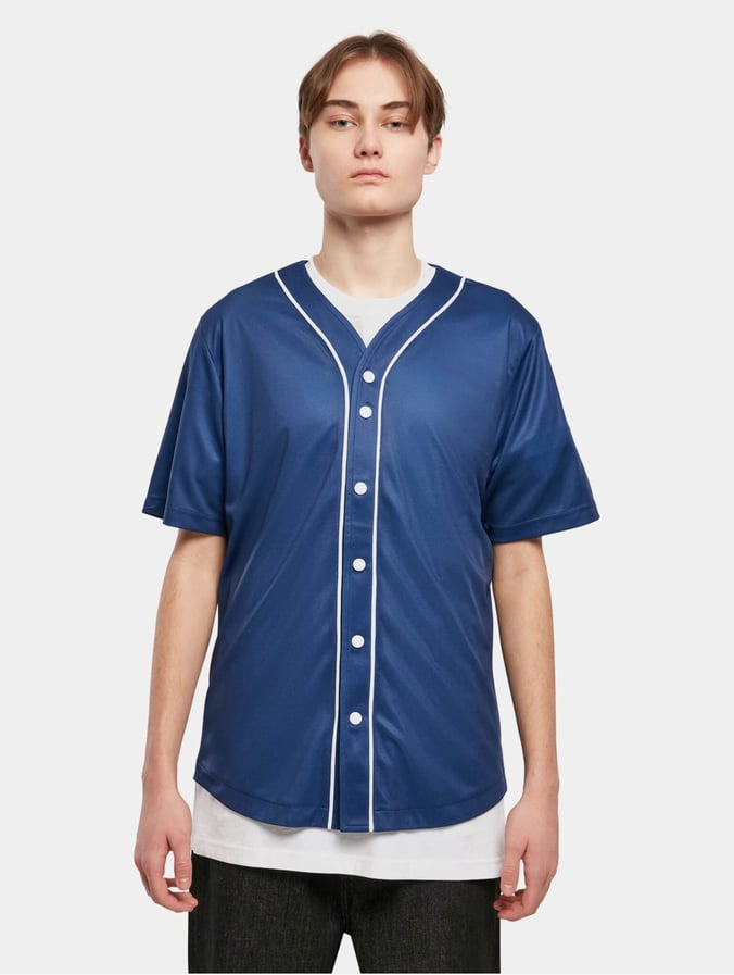 Mens Team Sports Printable Blank Baseball Jersey Collar Button Up