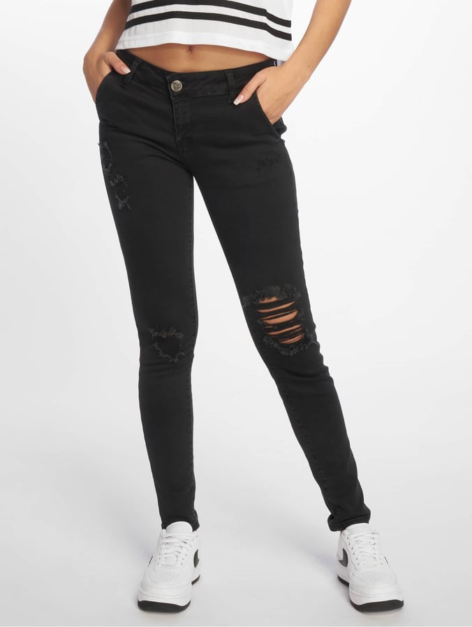 Who Shot Ya Damen Skinny Jeans Ice In Schwarz