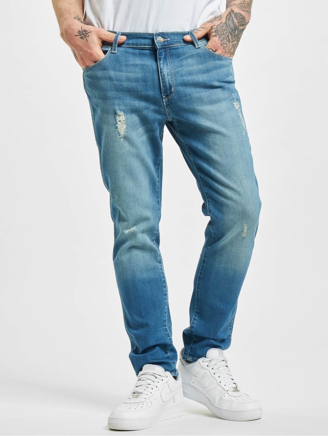 Wrangler Jeans / Straight Fit Jeans Destroyed in blue 821080