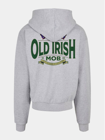 Mister Tee Upscale / Hoody Upscale Old Irish Mob Ultraheavy Oversize in grijs