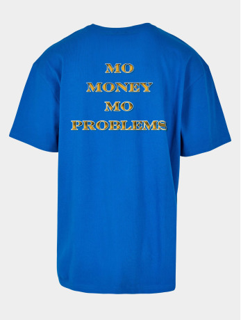 Mister Tee Heren Tshirt -S- Biggie More Money More Problems Oversize Blauw