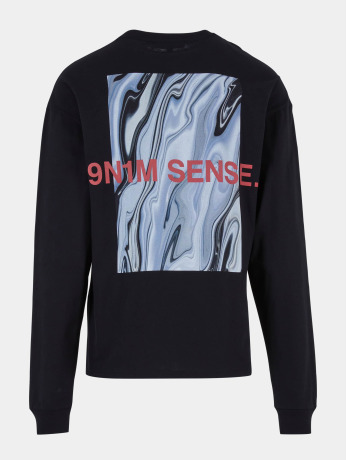 9N1M SENSE / Longsleeve Chrome in zwart