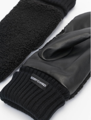 Urban Classics / handschoenen Sherpa Imitation Leather in zwart