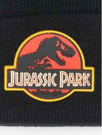 Merchcode / Beanie Jurassic Park Logo in zwart