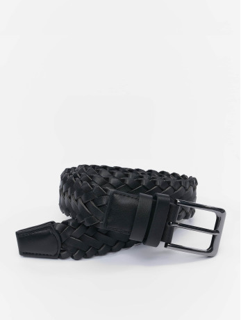 Urban Classics / riem Braided Synthetic Leather in zwart