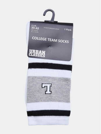 Urban Classics Sokken -43/46- College Team Socks black/heathergrey/white Wit