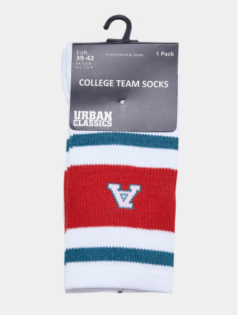 Urban Classics Sokken -39/42- College Team Socks bottlegreen/hugered/white Wit/Multicolours