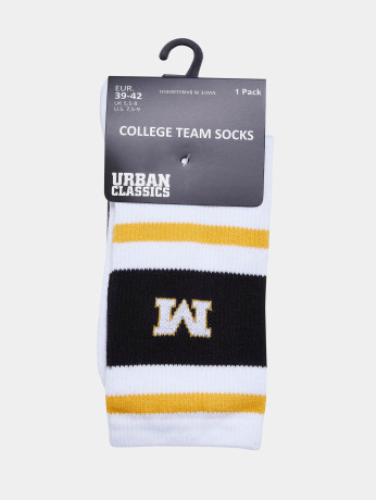 Urban Classics Sokken -35/38- College Team Socks californiayellow/black/white Wit/Multicolours