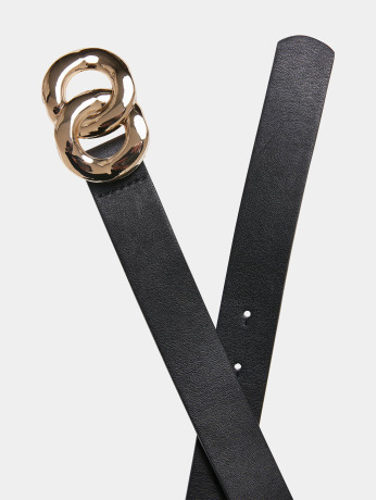 Urban Classics / riem Synthetic Leather Chain Buckle in zwart