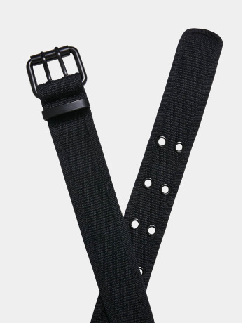 Urban Classics / riem Double Thorn Buckle Canvas in zwart