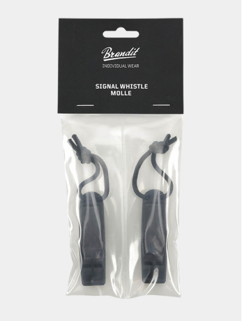 Brandit / Overige Signal Whistle Molle 2-Pack in zwart