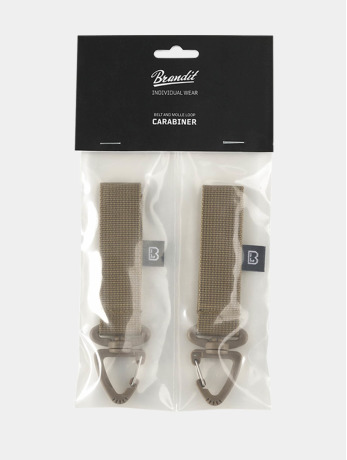 Brandit / Overige Belt And Molle Loop Carabiner 2-Pack in beige