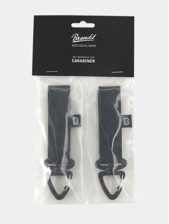 Brandit / Overige Belt And Molle Loop Carabiner 2-Pack in zwart