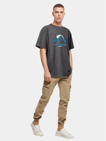 Just Rhyse / t-shirt Mountain Explorer Heavy Oversized in grijs