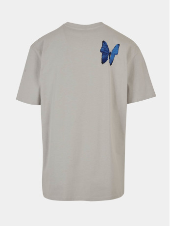 Mister Tee Upscale / t-shirt Le Papillon Oversize in grijs