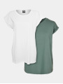 Urban Classics / t-shirt Ladies Extended Shoulder 2-Pack in wit