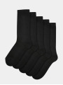 Urban Classics Sokken Kinderen -35/38- Sport Socks Kids 5-Pack Zwart