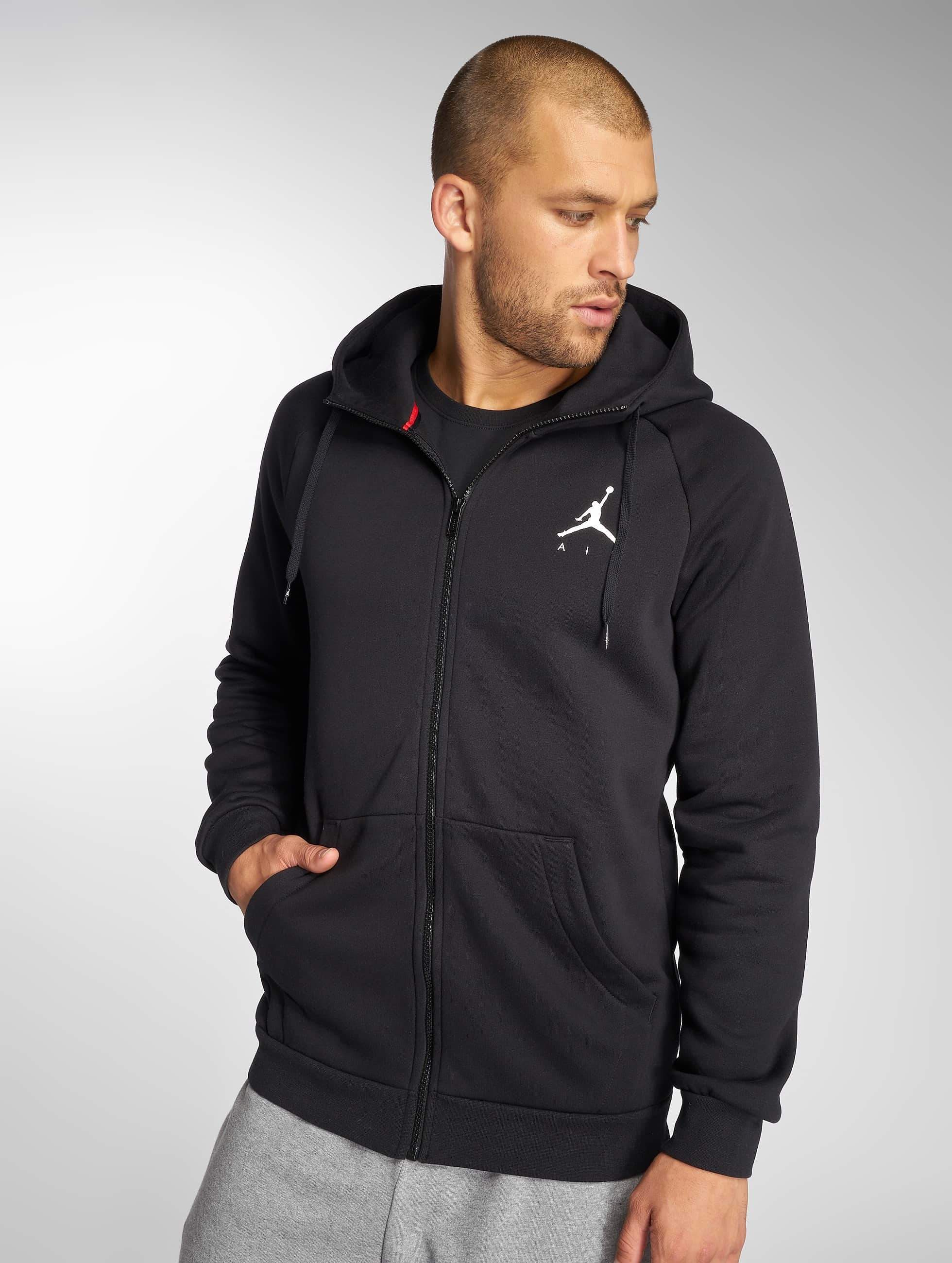 Jordan Männer Zip Hoodie Sportswear Jumpman Fleece in schwarz