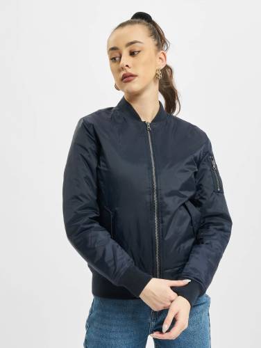 Dames basic bomber jacket navy blauw - M - Urban Classics