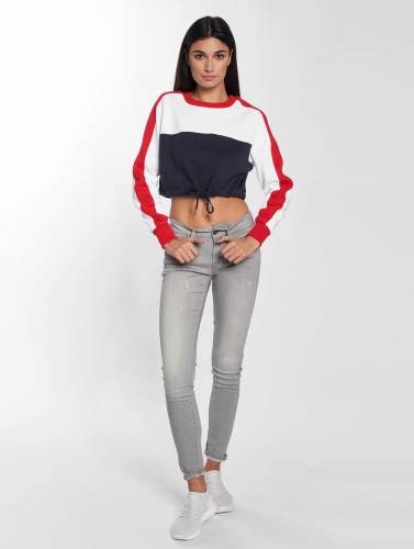 Urban Classics / trui 3-Tone Stripe Cropped in blauw