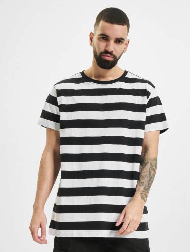 Urban Classics Heren Tshirt -XL- Block Stripe Zwart/Wit
