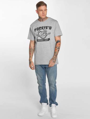 Merchcode / t-shirt Popeye Barber Shop in grijs