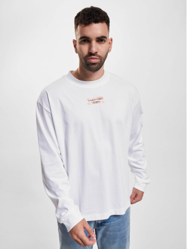 Calvin Klein Jeans / Longsleeve Transparent Stripe Logo in wit