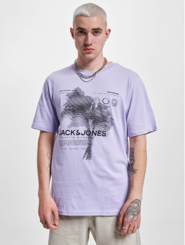 Jack & Jones / t-shirt Marina Print Crew Neck in paars