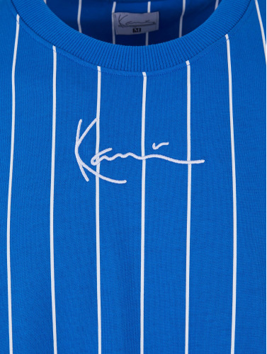 Karl Kani / t-shirt Small Signature Heavy Jersey Pinstripe in blauw