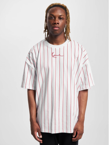 Karl Kani / t-shirt Small Signature Heavy Jersey Pinstripe in wit