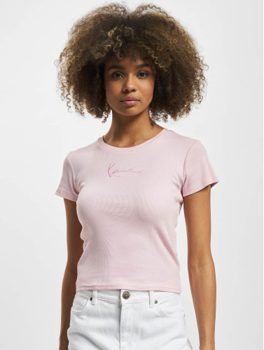 Karl Kani / t-shirt Small Signature Tight Rib in pink