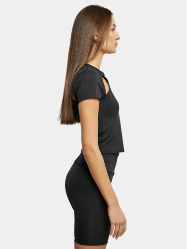 Karl Kani / t-shirt Small Retro Shiny Jersey Cut Out in zwart