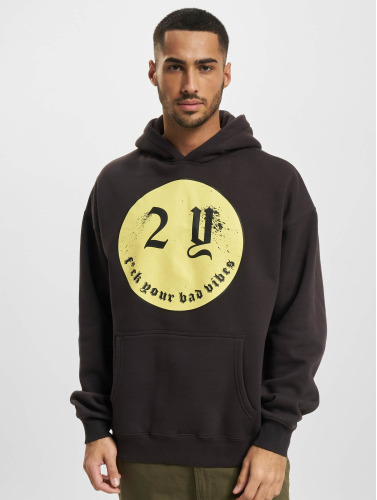 2Y Studios / Hoody Smiley Oversize in zwart