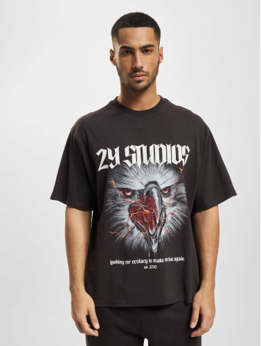 2Y Studios / t-shirt Eagle Oversize in zwart