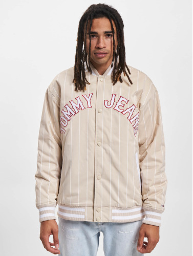 Tommy Jeans / Bomberjack Rlx Pinstripe in beige