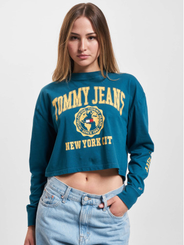 Tommy Jeans / Longsleeve Crop College Logo in groen