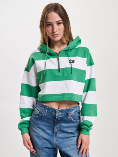 Tommy Jeans / Hoody Crp Stripe 1/4 in groen