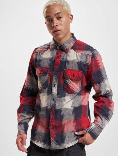Brandit / overhemd Check Long Sleeve in rood