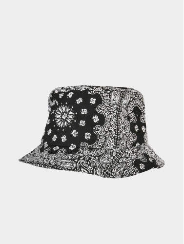 Flexfit Bucket hat / Vissershoed Bandana Print Zwart