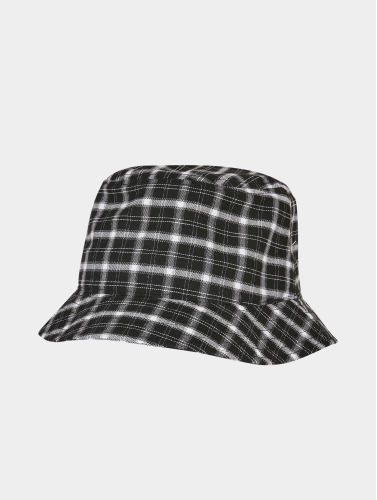 Flexfit Bucket hat / Vissershoed Check Zwart/Grijs