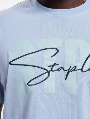 Staple / t-shirt Script Embroidered in blauw